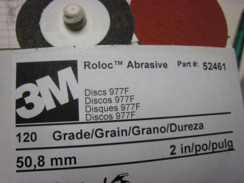 3M 977F Roloc Sbrasive Disc   2&#034; Diameter, 120 Grade  #52461 box of 50 Made USA