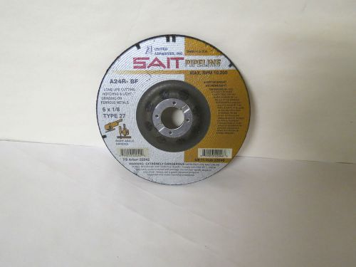 Sait 22042 type 27 cutting/grinding wheel a24r pipeline, 6&#034; x 1/8&#034; x 7/8&#034; - 2 for sale