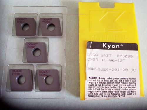 New 5 Pcs - CNGA 643T Grade KY3000 Ceramic Inserts Kennametal