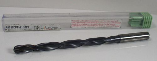 Walter titex a6589dpp-11/32in coolant fed drill, 11/32&#034;, k30f, solid carbide for sale