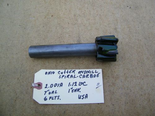 Ohio cutter -reamer - 6 -spiral carbide flutes -  2.0&#034; dia. usa for sale