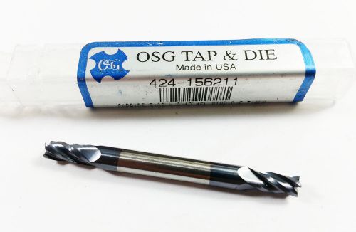 5/32&#034; osg  carbide  3/16&#034;-shank tialn 4 flute double ended stub end mill (m 364) for sale