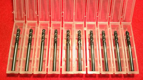 10 PCS 1/8&#034; 4 FLUTE BALLNOSE TIALN COATED ENDMILL CARBIDE END MILLS MADE IN USA