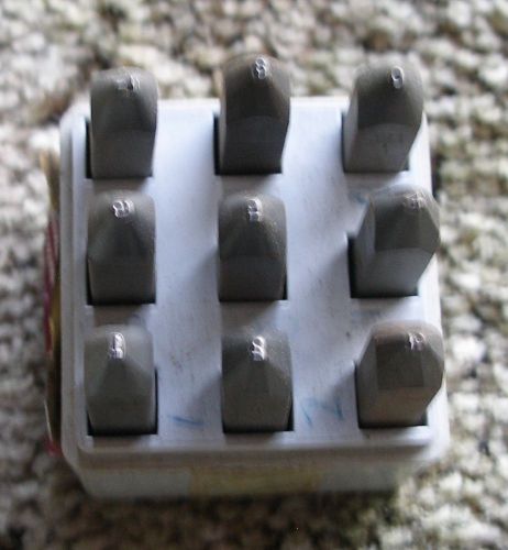 Small set steel stamps size 1/16 9 piece set