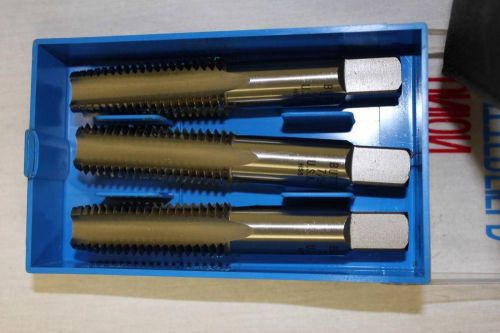 Union Butterfield 1011057 3-Piece 1500S Series Hand Tap Set 7/8-9 HSS Uncoated