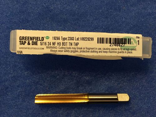 Greenfield tap &amp; die ~ gtd 19266 tap, 5/16-24, 4 flute ~ one new tap for sale