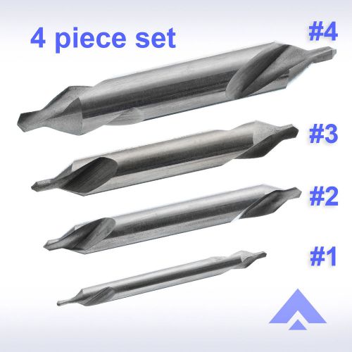 Altai center drill #1 #2 #3 #4 set hss 60 degree countersink combined lathe mill for sale