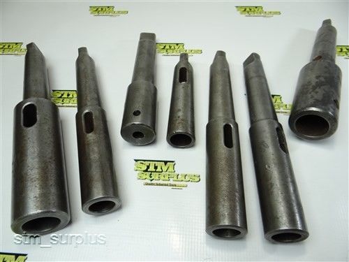 Nice lot of 7 morse taper extension sleeves 3mt &amp; 4mt cleveland for sale