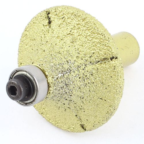 Gold tone 44mm dia bullnose diamond profile wheel router bit for marble for sale