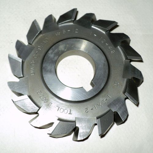 U.T.D. CO. STAGGERED TOOTH Side MILLING CUTTER 3&#034;x  1/2  &#034; x  1/2  &#034; x 1&#034; MACHINIST TOOL