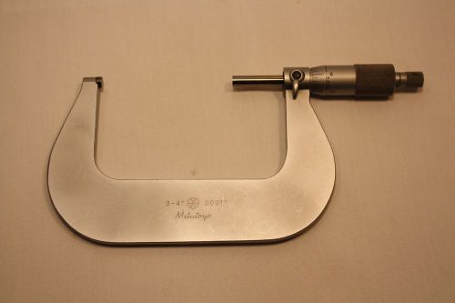 Mitutoyo 101-120 anvil micrometer 3&#034; - 4&#034; .0001&#034; outside diameter od ~ machinist for sale