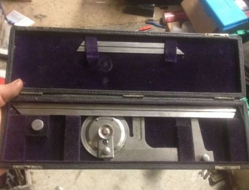 Brown Sharpe 496 Bevel Protractor 12&#034; Machinist Tool Box Setup Layout Inspection