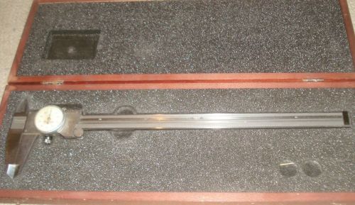 Starrett no. 120z-12 dial caliper 12 inch w/ fitted wood case for sale