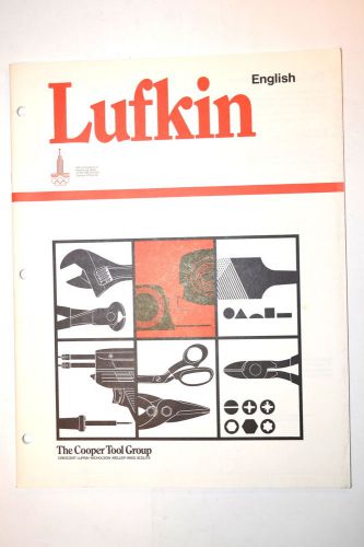 LUFKIN ENGLISH Measuring Tool CATALOG 1980? #RR547 Tape Measures &amp; Rules etc