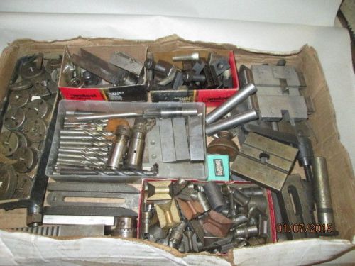 MACHINIST LATHE MILL Lot of Machinist Gages Parts Cutters Hold Downs Parts Etc