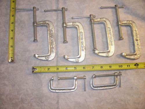 C Clamps, Lot of (4) 3 Inch #113 and (2) 2 Inch #112 C Clamps, Good Condition