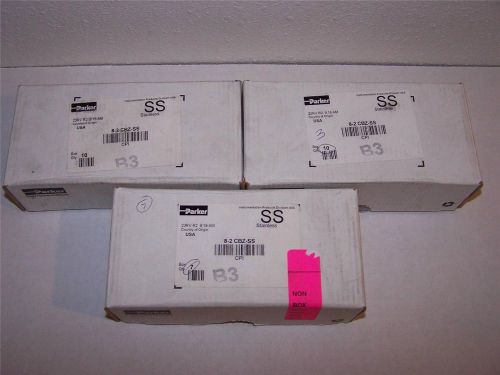 Parker 8-2-cbz-ss male elbow  ss 1/2 tube x 1/8  npt new in box lot of 27 for sale