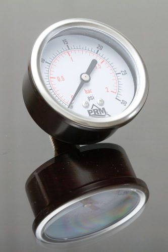 0-30 psi prm pressure gauge 2.5 inch stainless steel case with brass 1/4&#034; npt for sale