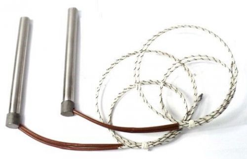 2 PIECES!! SUN 7X14 HEATING HEAD INSULATED WIRE END CARTRIDGE HEATER 220VAC 800W