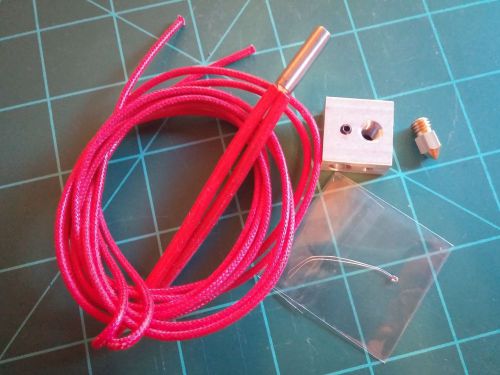 Heater Block + Cartridge + Thermistor Kit Reprap Hot End Mendel Prusa Makerbot