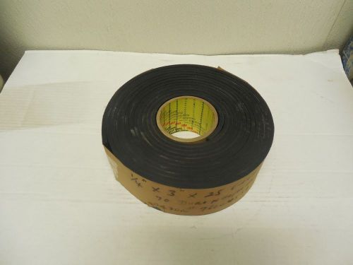 New no name black rubber duro neoprene 1/4&#034;x 3&#034;x 25&#039; ft length for sale