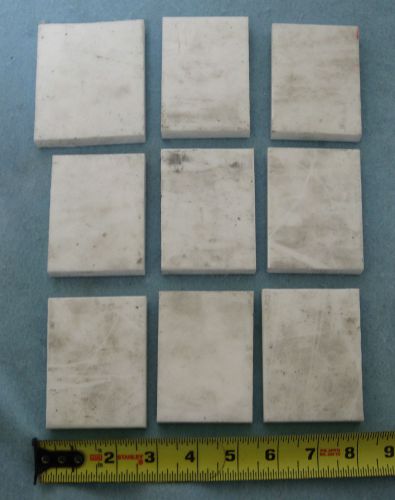 Lot of 9 pieces: virgin white teflon, .5&#034; x 2.5&#034; x 3.5&#034; sheet plastic wholesale for sale