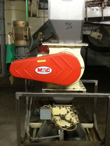 Mac airlock rotary feeder m#d620 w/ separator, hopper &amp; magnetic feeder system for sale