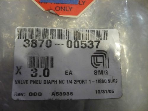 Lot of 3 New AMAT Applied Materials 3870-00537 Valves SEALED