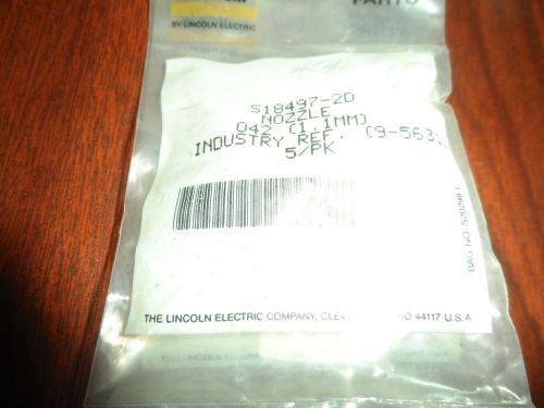 LINCOLN ELECTRIC MAGNUM PLASMA NOZZLE S18497 -2D 5 Pack