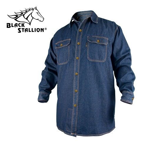 Revco FS8-DNM  8 oz.  FR Cotton/Denim Long Sleeve Work Shirt, X-Large