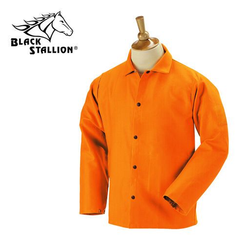 Revco 9 oz fr cotton 30&#034; orange welding coat size xl 60-3524 for sale