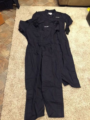 2 new salisbury acca 8 bll, arc flash coveralls, size large, navy for sale