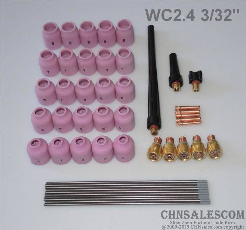 48 pcs TIG Welding Kit Gas Lens for Tig Welding Torch WP-9 WP-20 WP-25 WC 3/32&#034;