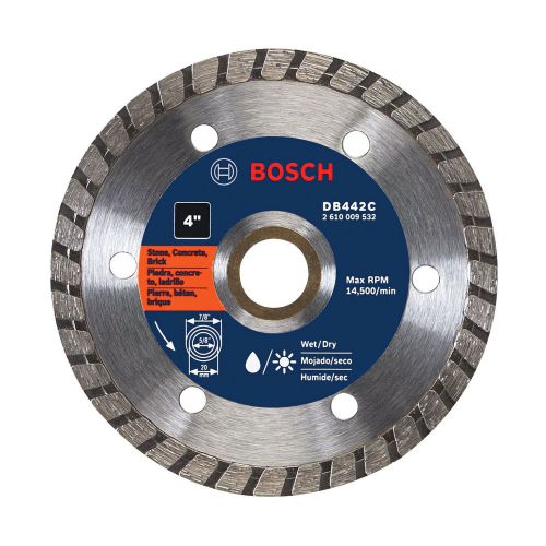 Bosch db442c 4-inch 14500 rpm premium turbo diamond cutting saw blade for sale