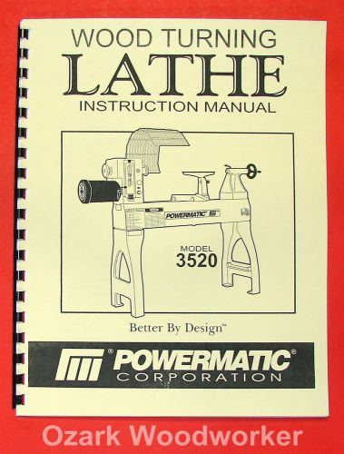 Powermatic 3520 wood lathe operators part manual 0528 for sale
