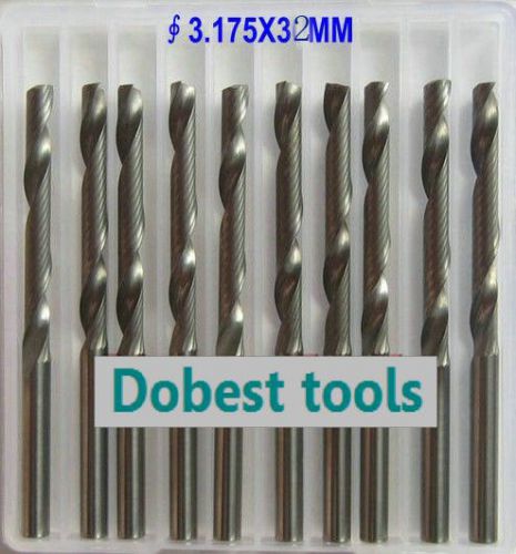 5pcs single flute spiral cnc router bits cutting tools 1/8 32mm for sale