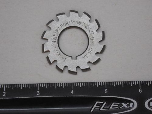 Involute Gear Cutter HSS 40 Pitch, 7/8&#034; Hole  14-1/2 degree 14 - 16T #7 Blade
