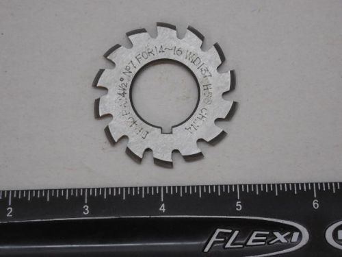 Involute Gear Cutter HSS 40 Pitch, 7/8&#034; Hole  14-1/2 degree 14 - 16T #7 Blade