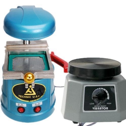 Dental Lab Vacuum Molding Forming Machine+ VIBRATOR Oscillator Shaker Round