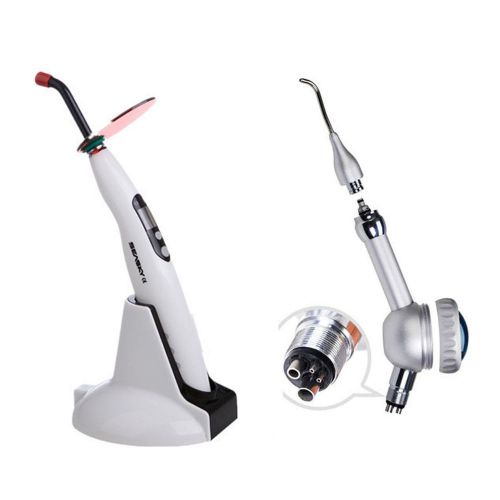 Dental ce wireless cordless 1400mw woodpecker led curing light lamp+air polisher for sale