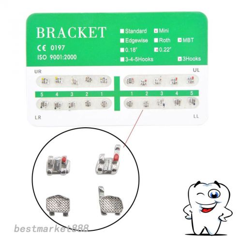 New Dental Dentist Orthodontics Brackets Mini MBT 022 3-4-5 Hooks - 20Pcs/Pack