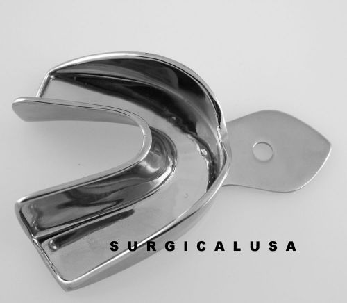 Dental Impression Tray Lower Medium Size, Solid Metal, Dental Instruments