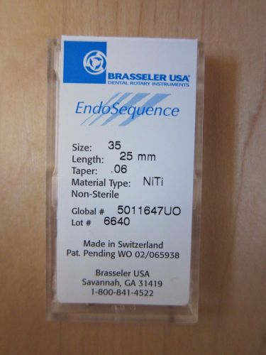 Brasseler NiTi EndoSequence Size 35, 25 mm, .06 Taper