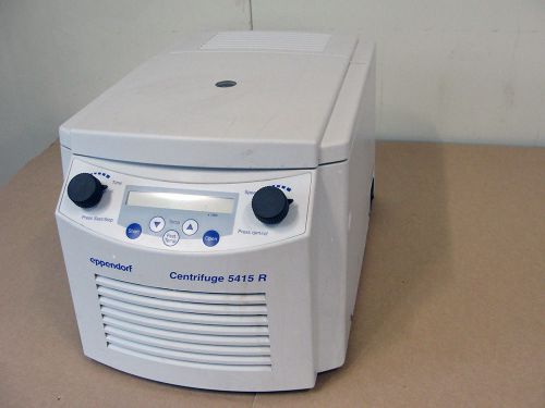 Eppendorf 5415r refrigerated centrifuge w/ rotor &amp; lid working microcentrifuge for sale