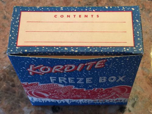 Vintage Kordite Freezer Storage Box 1952 4&#034; X 4.5&#034;