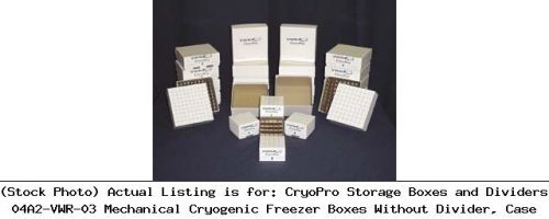 CryoPro Storage Boxes and Dividers 04A2-VWR-03 Mechanical Cryogenic Freezer