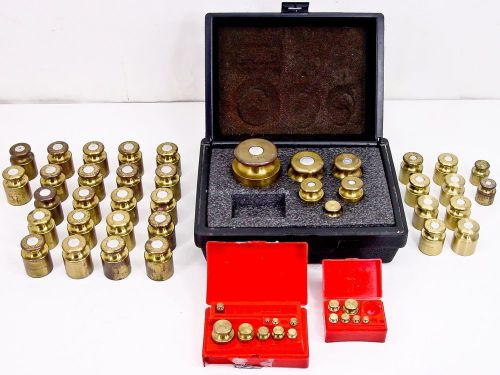 Troemner Brass  Calibration Weights - Large Lot of Various Sizes