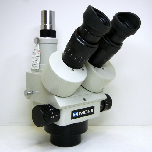 MEIJI TECHNO EMZ-5TR Stereo Zoom Trinocular Microscope SWF10X EXCELLENT #10