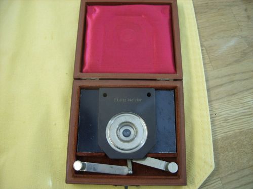 Vtg Ernst Leitz Wetzlar Dark Field Microscope Decive in Original Box Hinged Lid