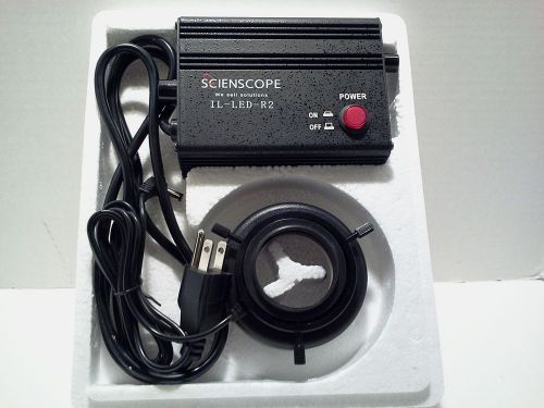 Scienscope microscope led dimming ring light uv free il-led-r2 new in box for sale